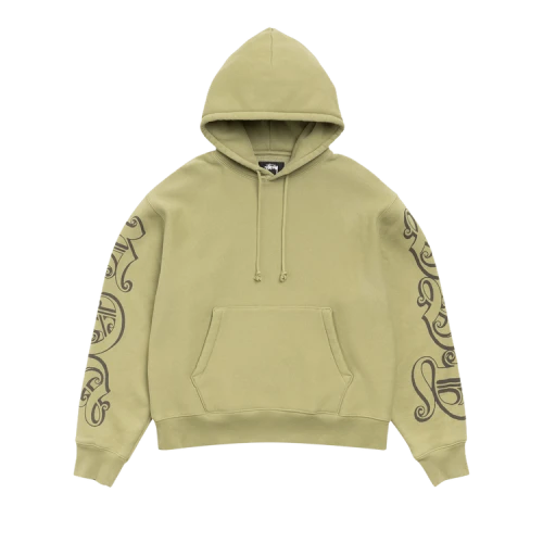 Stussy Motif Print Hoodie Moss