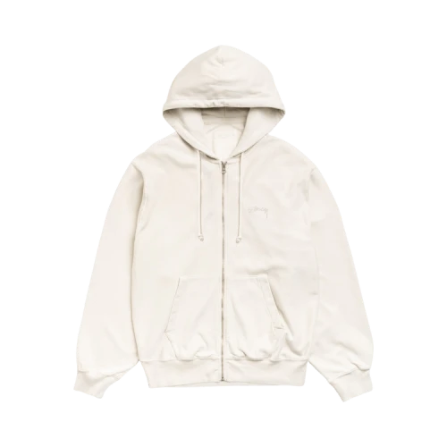 Stussy Lightweight Terry Zip Hoodie 'Stone'