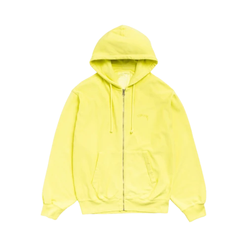 Stussy Lightweight Terry Zip Hoodie 'Yellow'