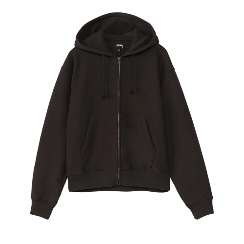 Stussy Cursive Applique Zip Hood 'Black'