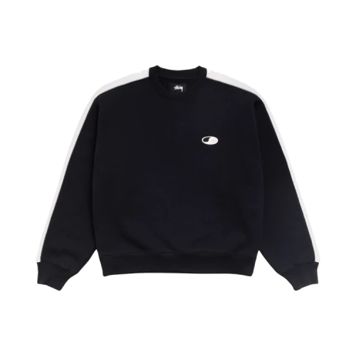 Stussy Paneled Stripe Crew 'Black'