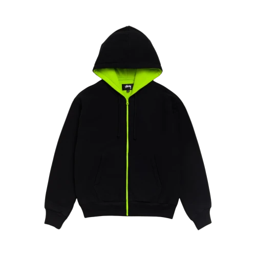 Stussy Double Faced Zip Hoodie 'Black'