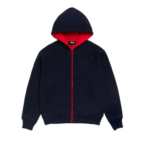 Stussy Double Faced Zip Hoodie 'Navy'