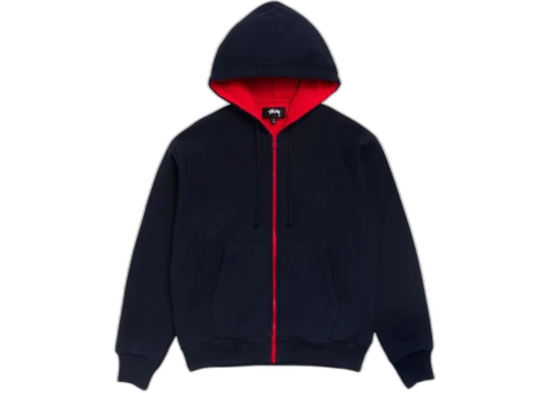 Stussy Double Faced Zip Hoodie Navy