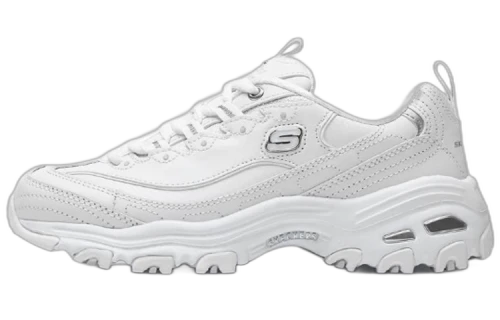 Skechers D'LITES Daddy Shoes 'White Silver' (Women's)