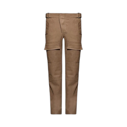 MISBHV Vegan Leather Moto Trousers 'Brown'