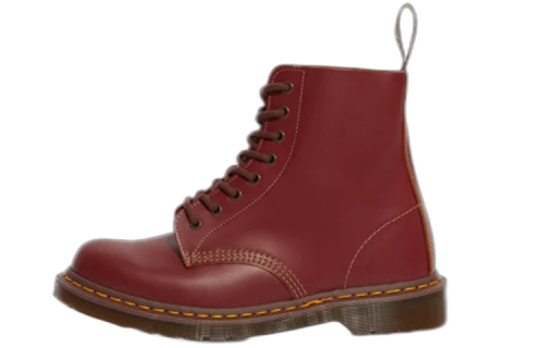 Dr. Martens 1460 Vintage Made In England Lace Up Boot Oxblood Quilon