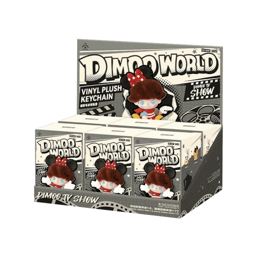 Pop Mart DIMOO World x Disney Series Vinyl Plush Keychain Sealed Whole Set 'Mystery' (6 Blind Boxes)