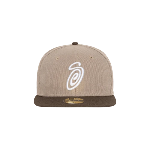 Stussy Curly S 59Fifty New Era Cap 'Khaki/Brown'