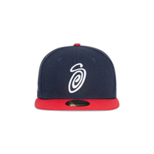 Stussy Curly S 59Fifty New Era Cap 'Navy/Red'