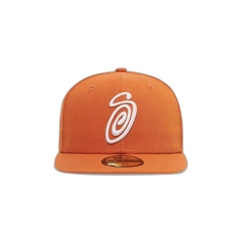 Stussy Curly S 59Fifty New Era Cap Orange