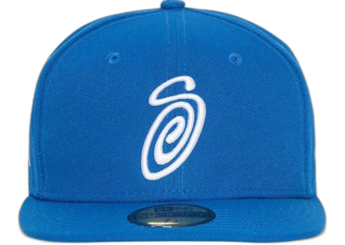 Stussy Curly S 59Fifty New Era Cap Royal Blue