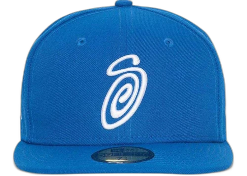 Stussy Curly S 59Fifty New Era Cap Royal Blue