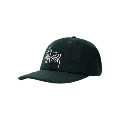 Stussy Fuzzy Wool Big Logo Low Pro 'Forest'
