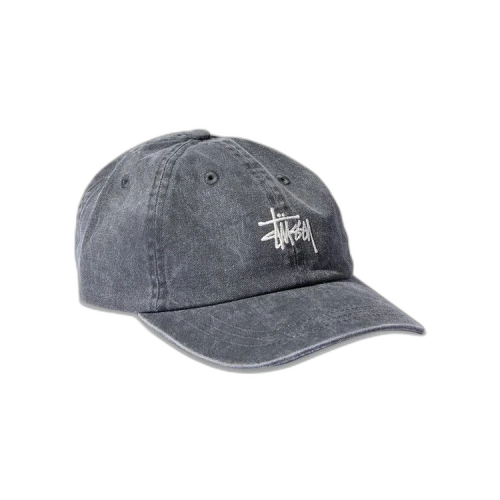 Stussy Washed Stock Low Pro Cap Charcoal