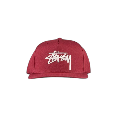 Stussy Big Stock Point Crown Cap Berry