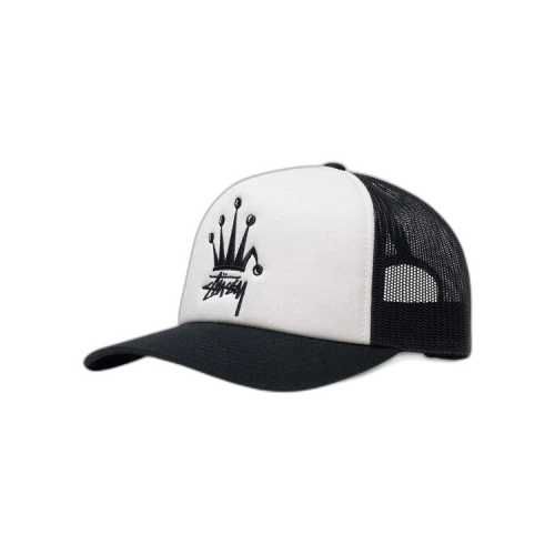 Stussy Crown Stock Trucker Cap Black
