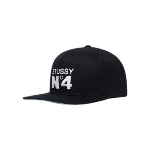 Stussy No. 4 Point Crown Cap Black