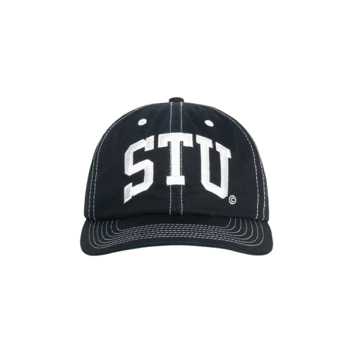 Stussy Mid Depth Stu Arch Strapback 'True Black'