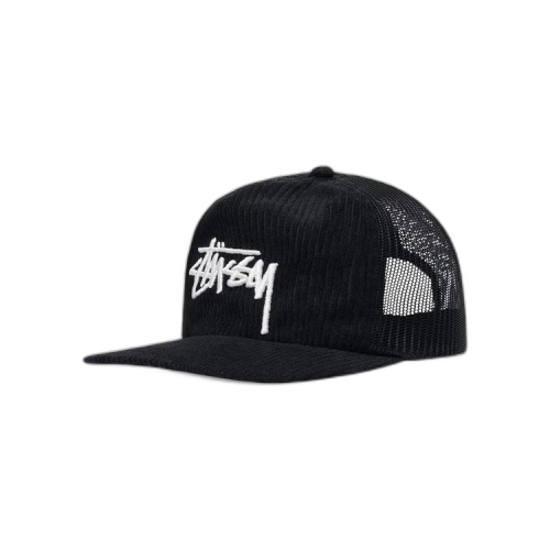 Stussy Corduroy Trucker Cap Black