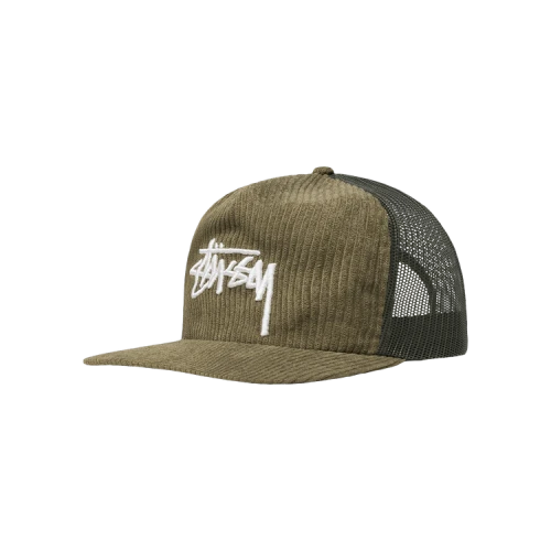 Stussy Corduroy Trucker Cap 'Green'