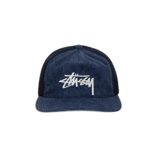 Stussy Corduroy Trucker Cap Navy