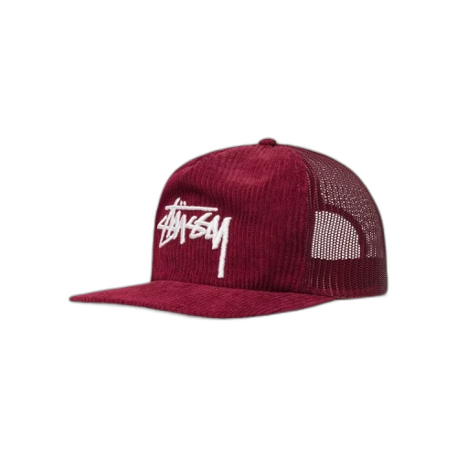 Stussy Corduroy Trucker Cap 'Red'