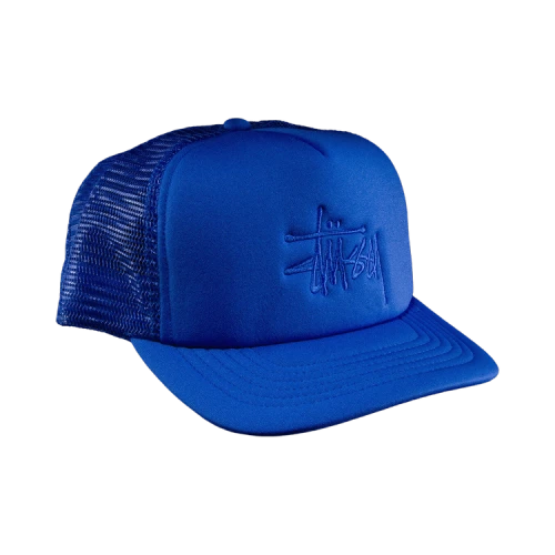 Stussy Big Basic Trucker Cap 'Sport Blue'