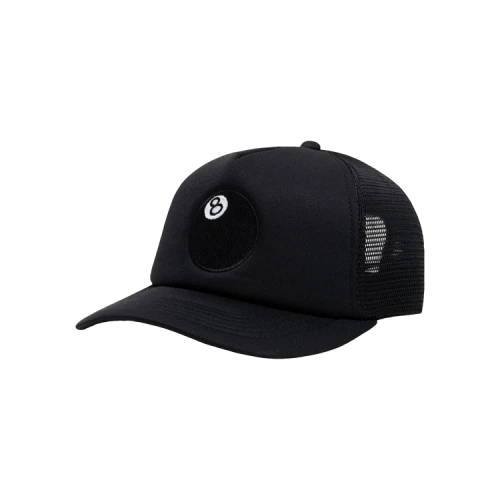 Stussy 8 Ball Trucker Cap Black
