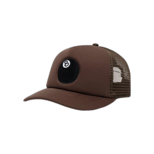 Stussy 8 Ball Trucker Cap Brown