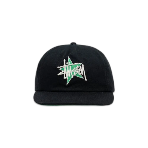Stussy Mid-Depth Basic Star Strapback 'Black'