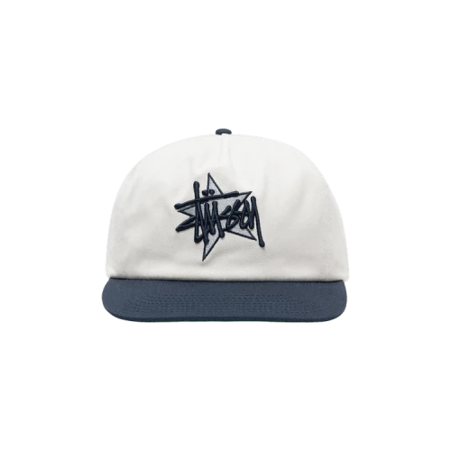 Stussy Mid-Depth Basic Star Strapback 'White'