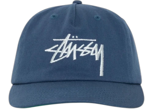 Stussy Mid-Depth Big Stock Snapback (SS25) Deep Blue