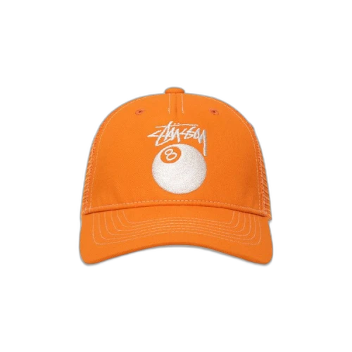 Stussy Low Pro Trucker 8 Ball Snapback 'Orange'