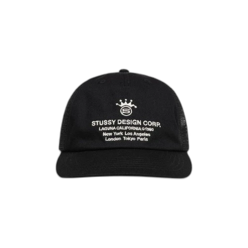 Stussy Low Profile Design Corp Trucker Snapback Black