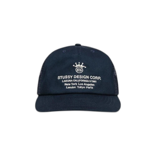 Stussy Low Profile Design Corp Trucker Snapback Navy