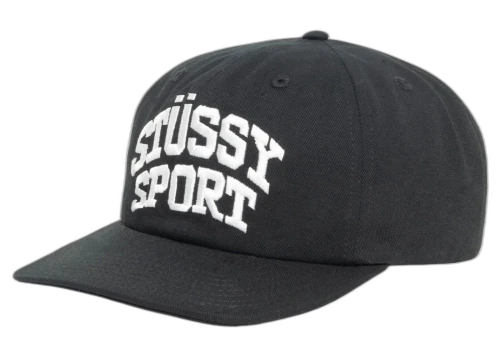 Stussy Mid Depth Sport Snapback Black