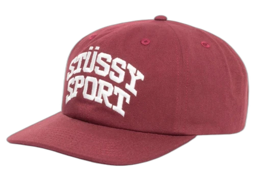 Stussy Mid Depth Sport Snapback Maroon