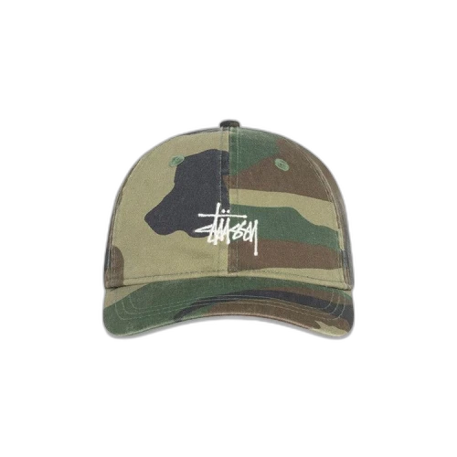 Stussy Basic Washed Cap Woodland Camo