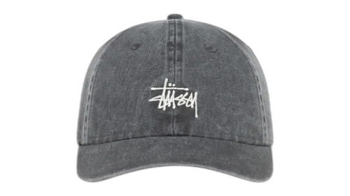 Stussy Washed Basic Cap Cap Washed Charcoal