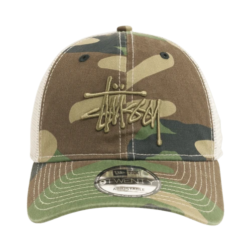 Stussy 9twenty Washed Basic Trucker 'Woodland Camo'