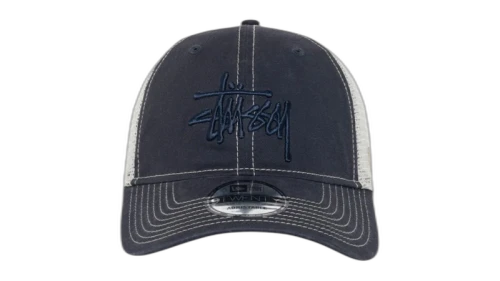 Stussy New Era 9Twenty Washed Basic Trucker Night Black