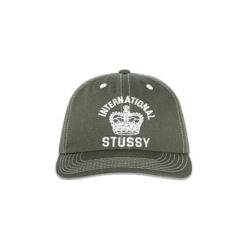 Stussy Mid-Depth International Crown Strapback 'Dark Olive'