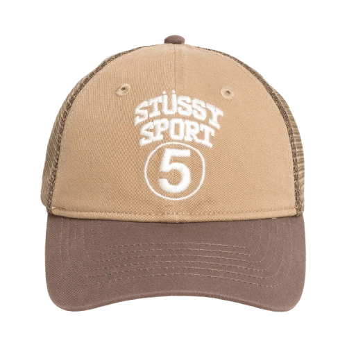 Stussy LP Sport 5 Trucker Cap 'Khaki'