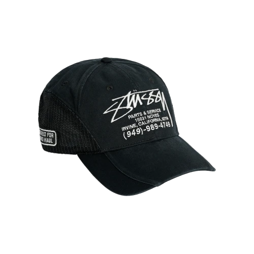Stussy LP Service Mesh Strapback Cap 'Black'