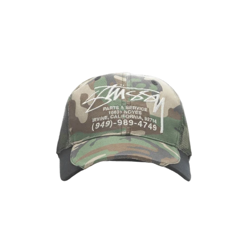 Stussy Parts & Service Mesh Cap Camo