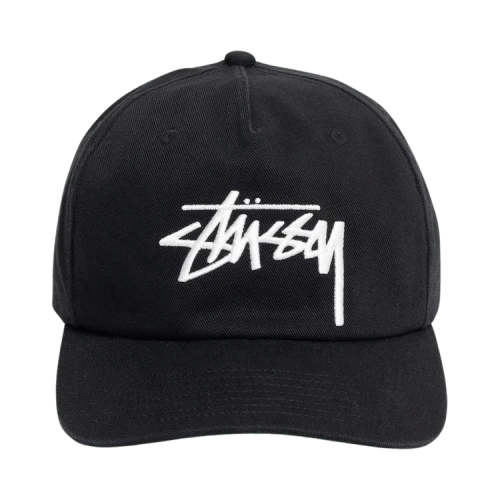 Stussy Mid-Depth Big Stock Snapback 'Shadow Black'