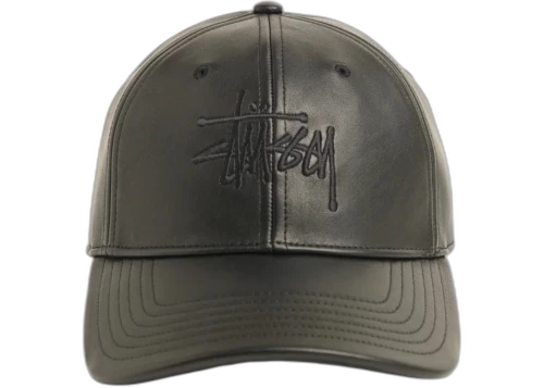 Stussy Leather Basic Cap Black