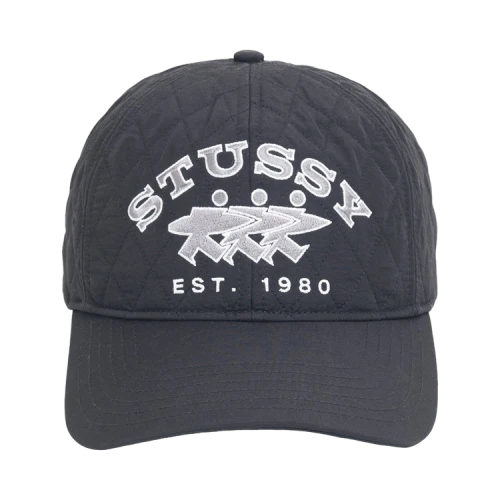 Stussy Quilted Surfwalk Snapback Cap 'Black'