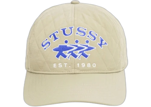 Stussy Quilted Surfwalk Snapback Cap Khaki